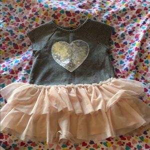 Beautiful toddler dress with sequin heart